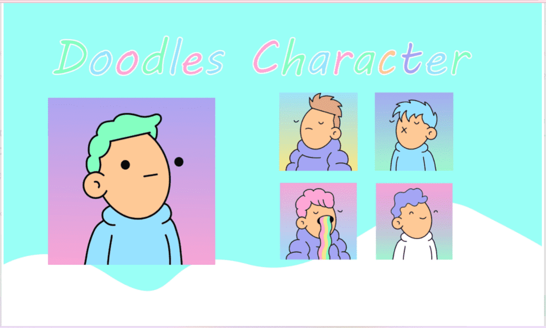 create a character with doodles style for nft collection