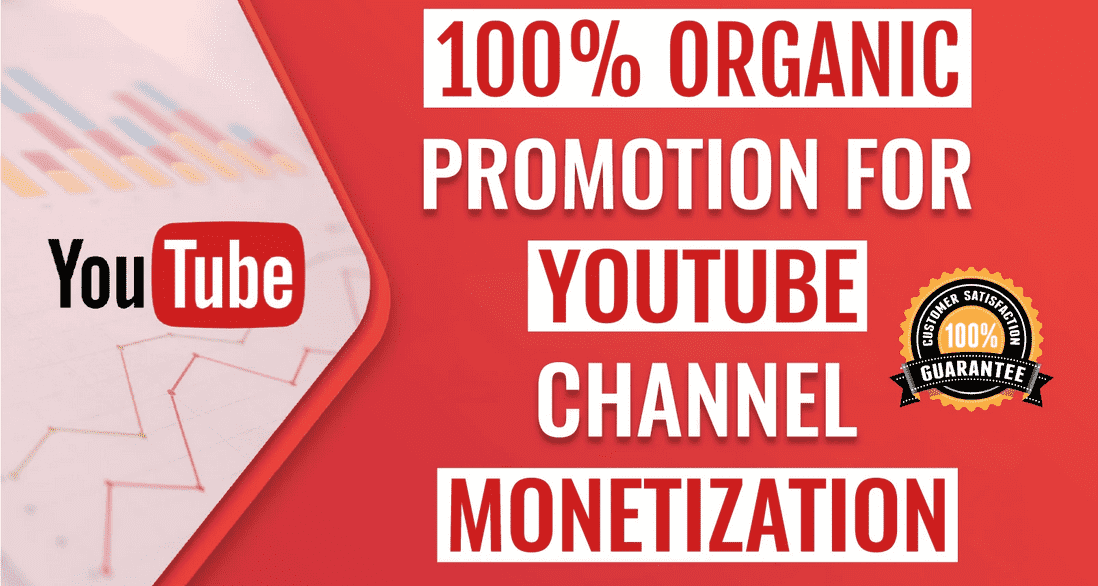 I will do organic promotion channel to get youtube monetization