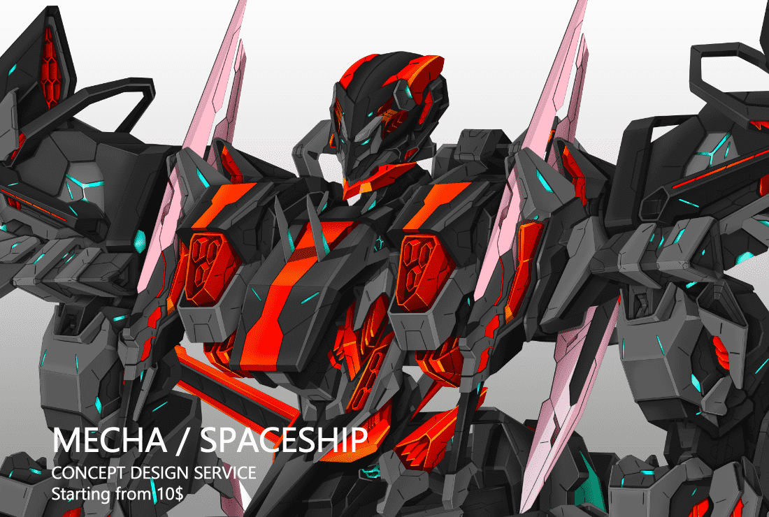 I will draw your MECHA, SPACESHIP concept