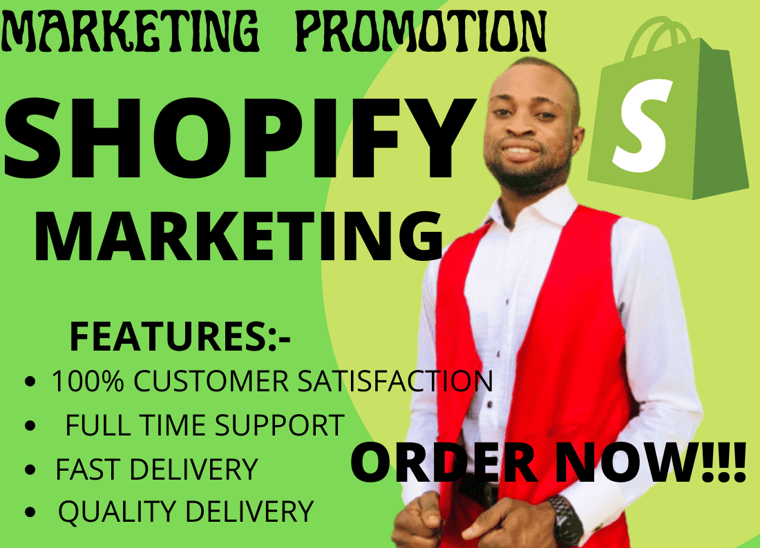 I will do shopify marketing sales funnel shopify promotion shopify store