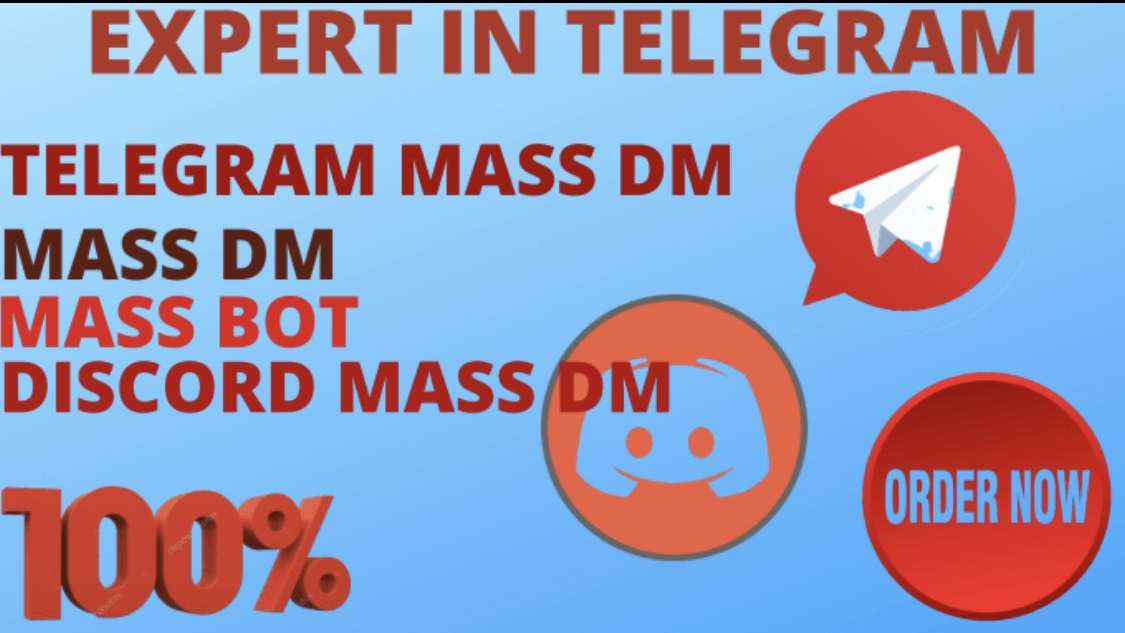 I will telegram mass dm, twitter mass dm, instagram mass dm