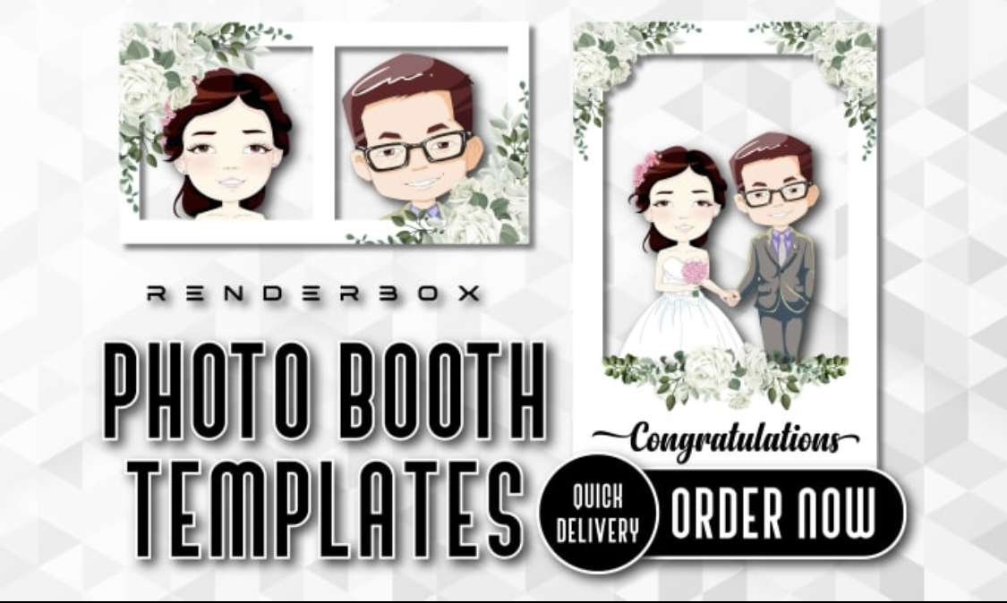 I will create a Photo Booth overlay template design