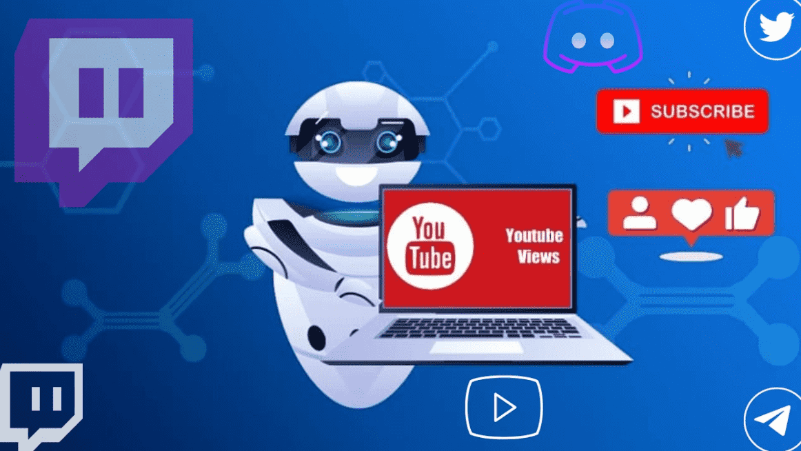 I will create youtube automation bot python, twitch bot, twitter, telegram, discord bot