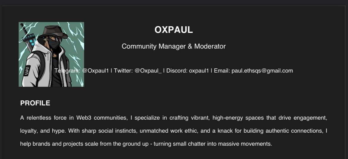 Looking for a reliable Web3 community guy? I got you.