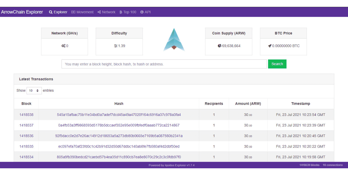 will do blockchain explorer of your cryptocurrency
