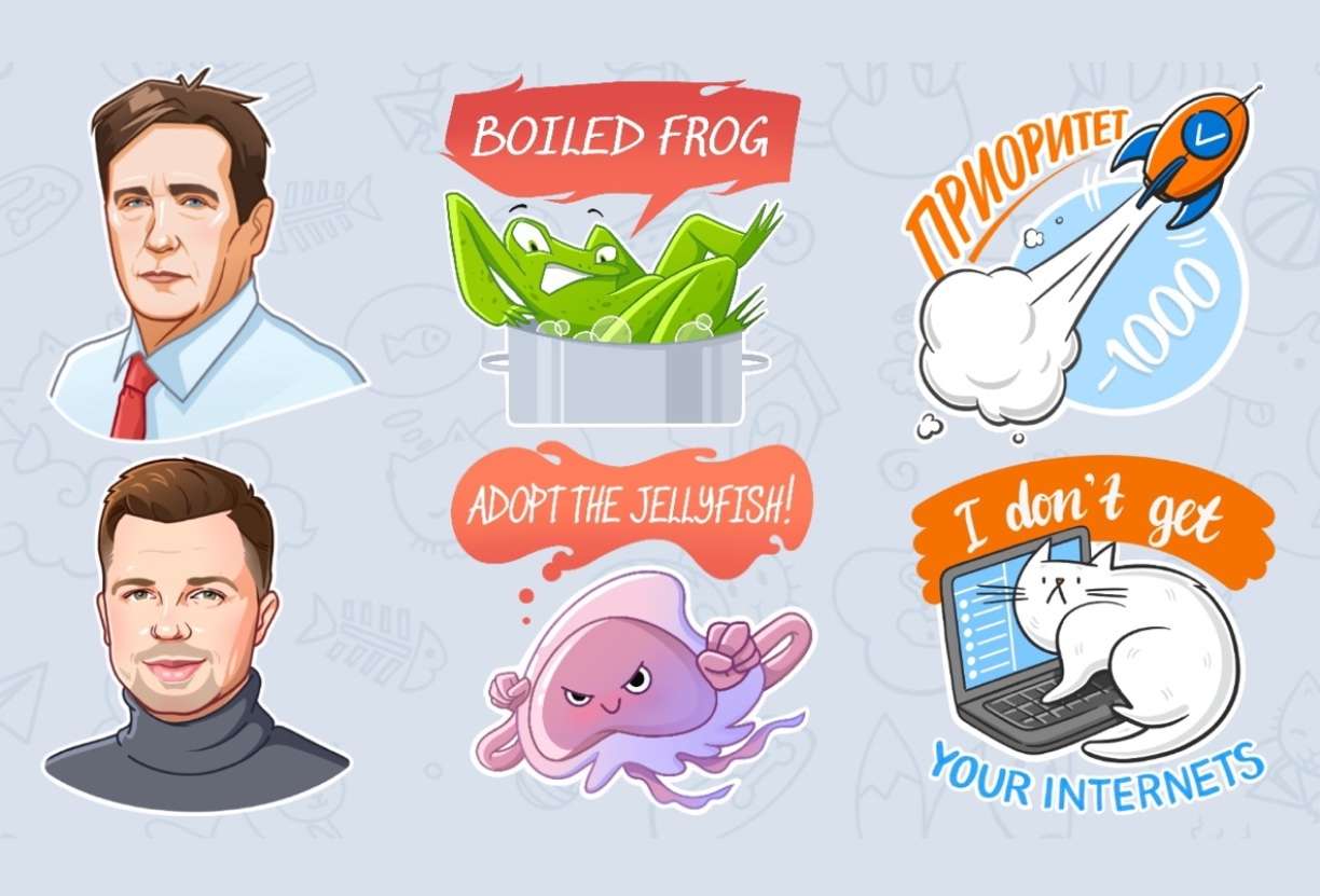 Set of stickers for Telegram messenger (10+ Stickers)
