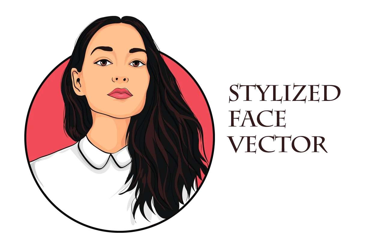 I will do stylized face vector that you'll really like