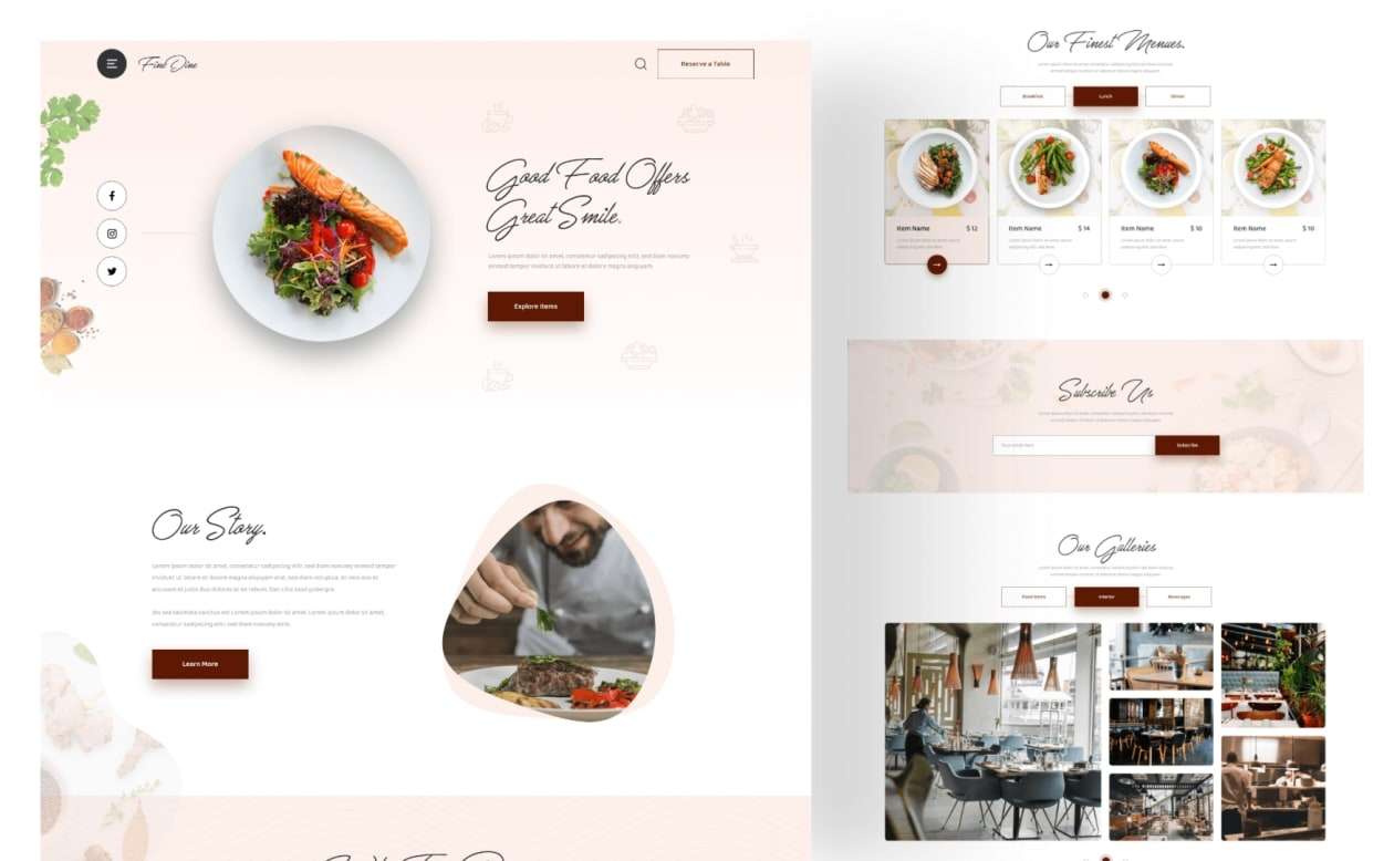I will design web UI UX , and website template in xd, PSD image 5