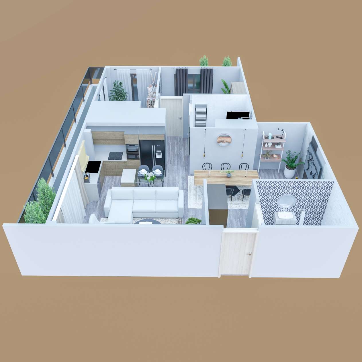 Render Realstic 3d Floor Plan image 2