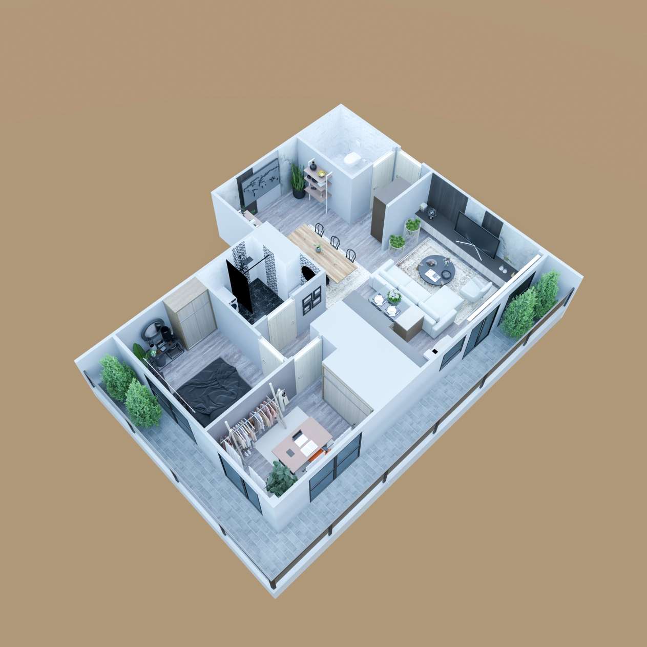 Render Realstic 3d Floor Plan image 5