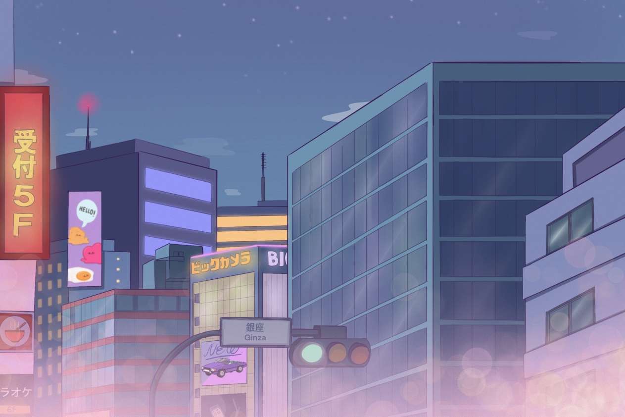 I will draw background or scenery illustrations in retro 80s - 90s Japanese anime style