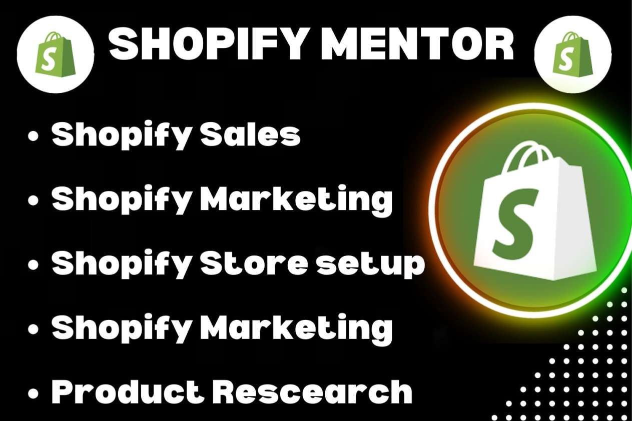 I will be your shopify mentor, dropshipping store, redesign, store setup, seo