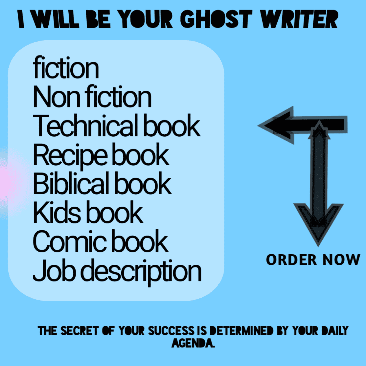 I will be your ghost writer