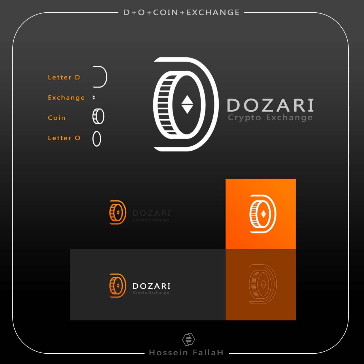 I designed logo for dozari exchamge