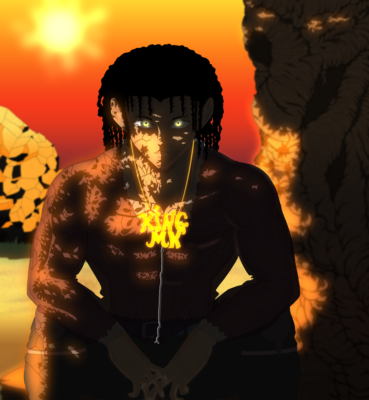 Anime Style Character Illustration with Cel Shading