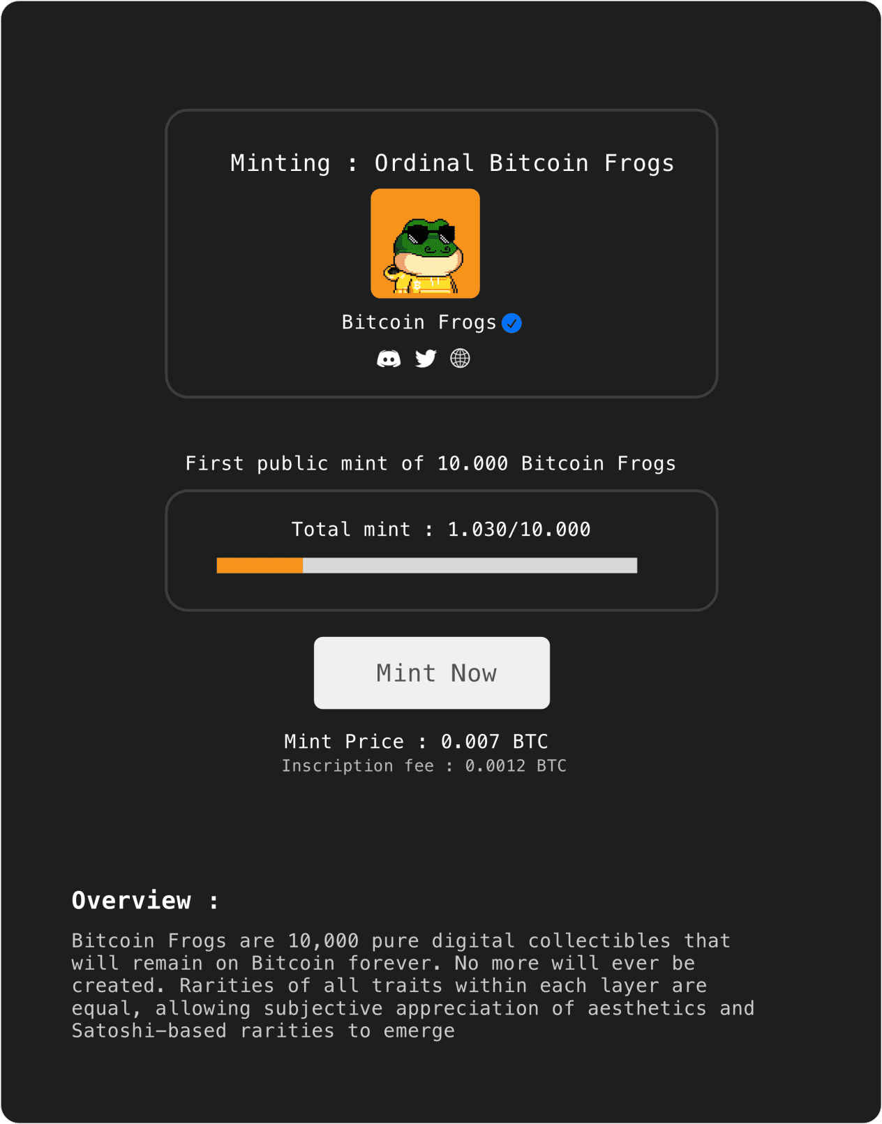 i will build your own Bitcoin NFT Ordinals mint page
