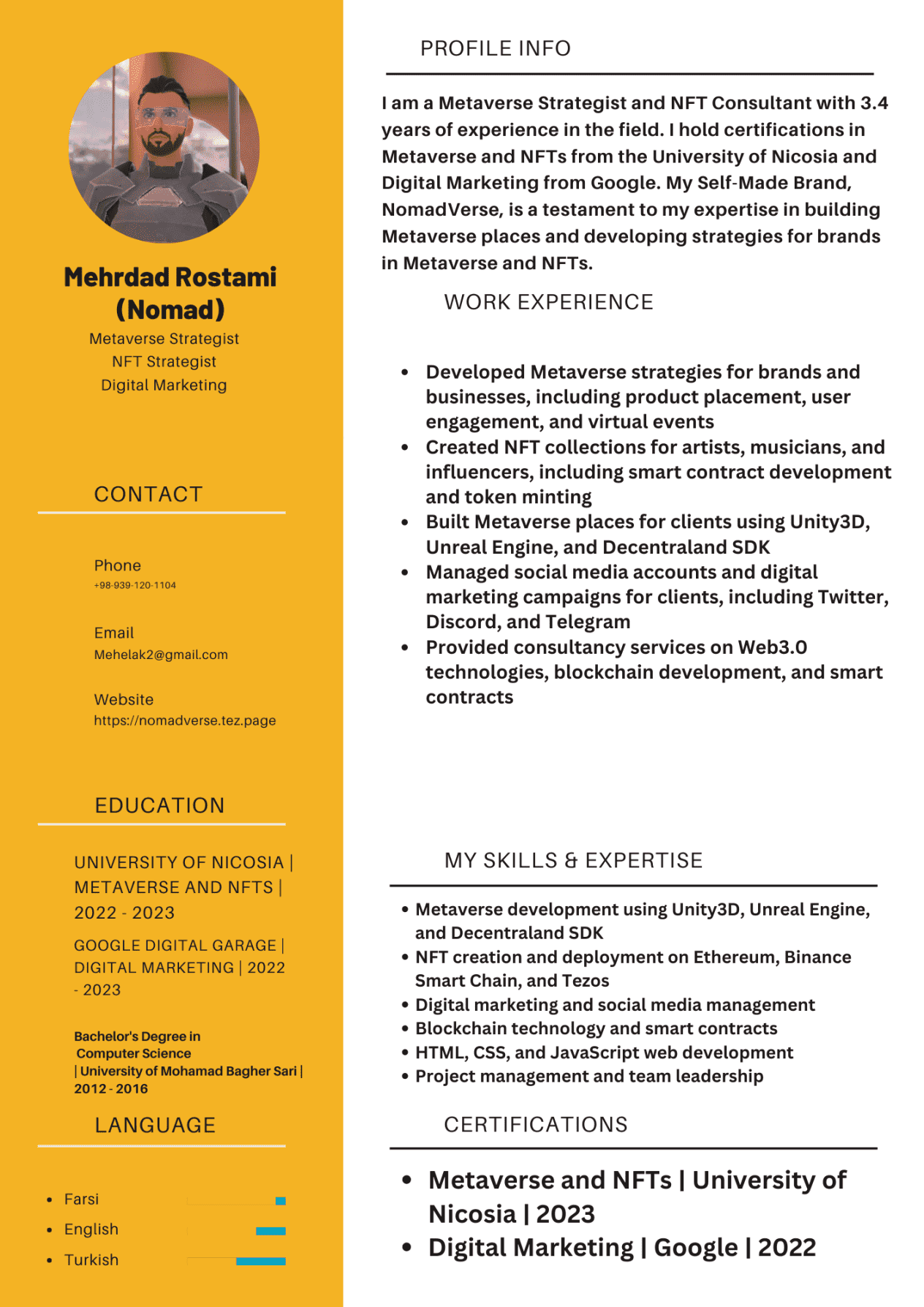 Expert web3.0 NFT's and metaverse strategist and builder