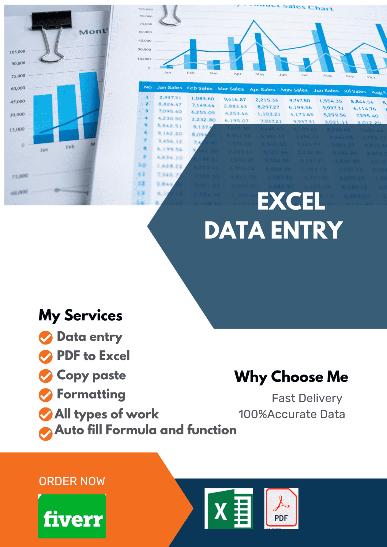 do expert data entry PDF to excel copy paste work