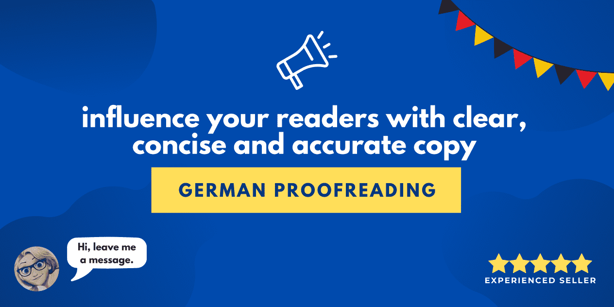 Proofreading and editing german copy to perfection