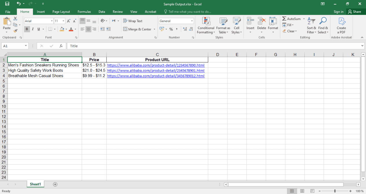 will give you a powerful GUI tool to scrape Alibaba products to Excel – no coding needed