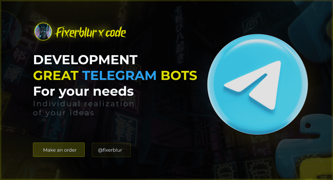 I will make a telegram bot for your tasks