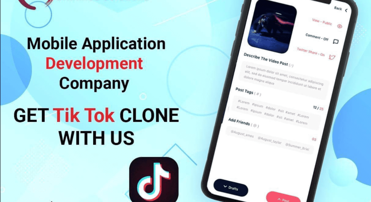 develop tik tok clone app, tik tok app, social media app