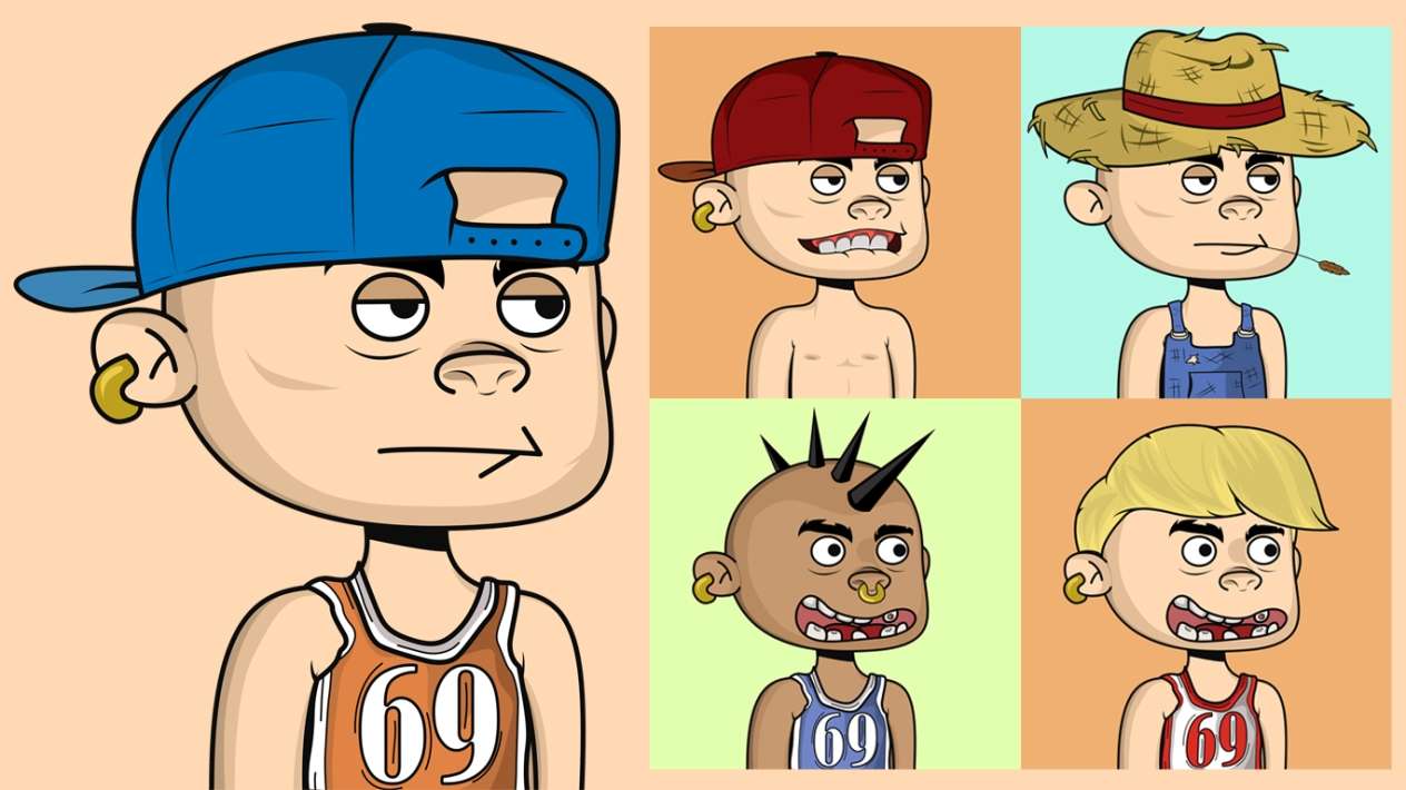 I will design cartoon NFT art 10k collection
