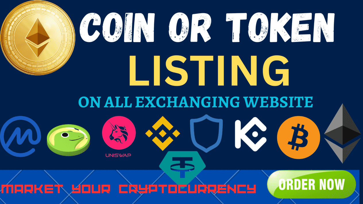 I will coin listing token listing ico listing on coinmarketcap coingecko