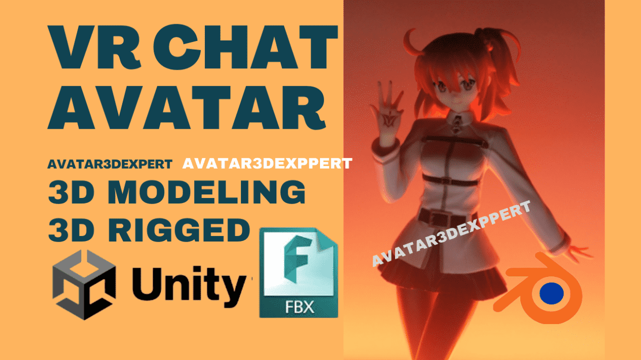 I will make custom vrchat, vtuber, furry avatar, vroid 3d modeling