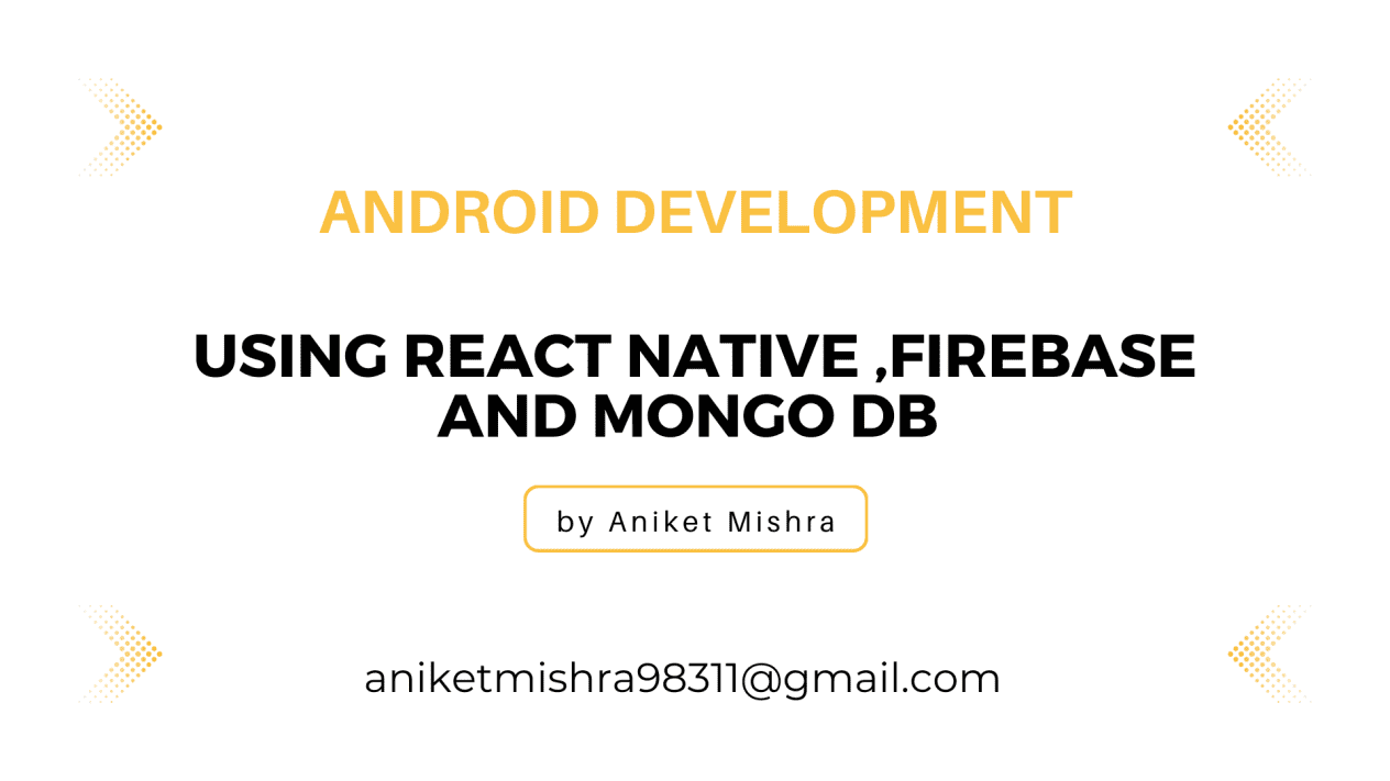 I will build an Android Application Using React Native