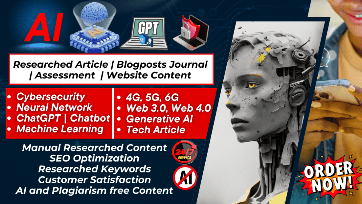 I will ghostwrite cybersecurity ebook, Artificial Intelligence ebook, Cloud Computing, Machine Learning,