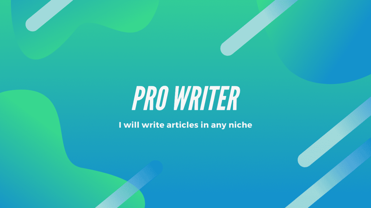I will write  articles for you