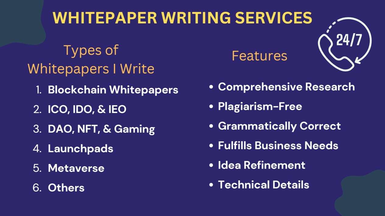 I will write Whitepaper for your NFT, ICO, ICO, Metaverse, and other Crypto Projects