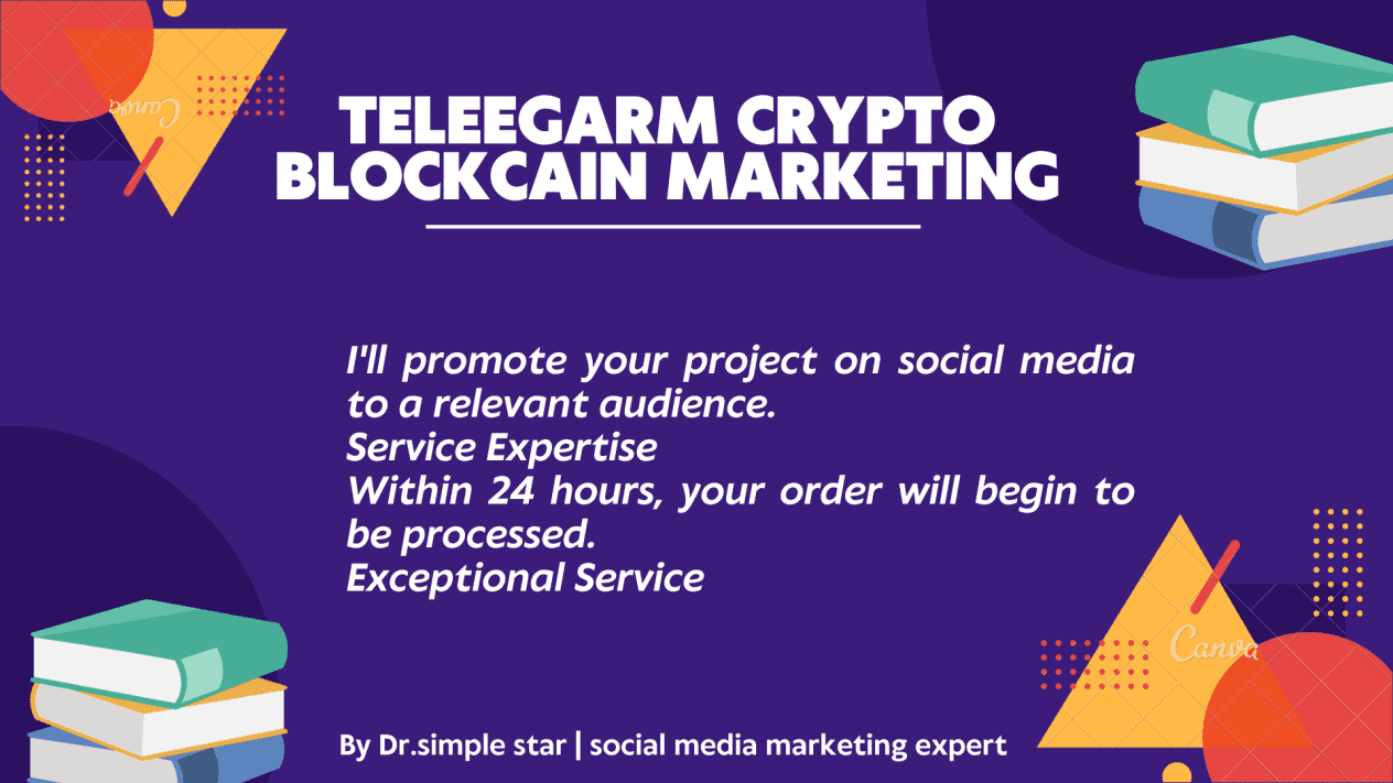 I will promote crypto telegram and crypto blockchain project