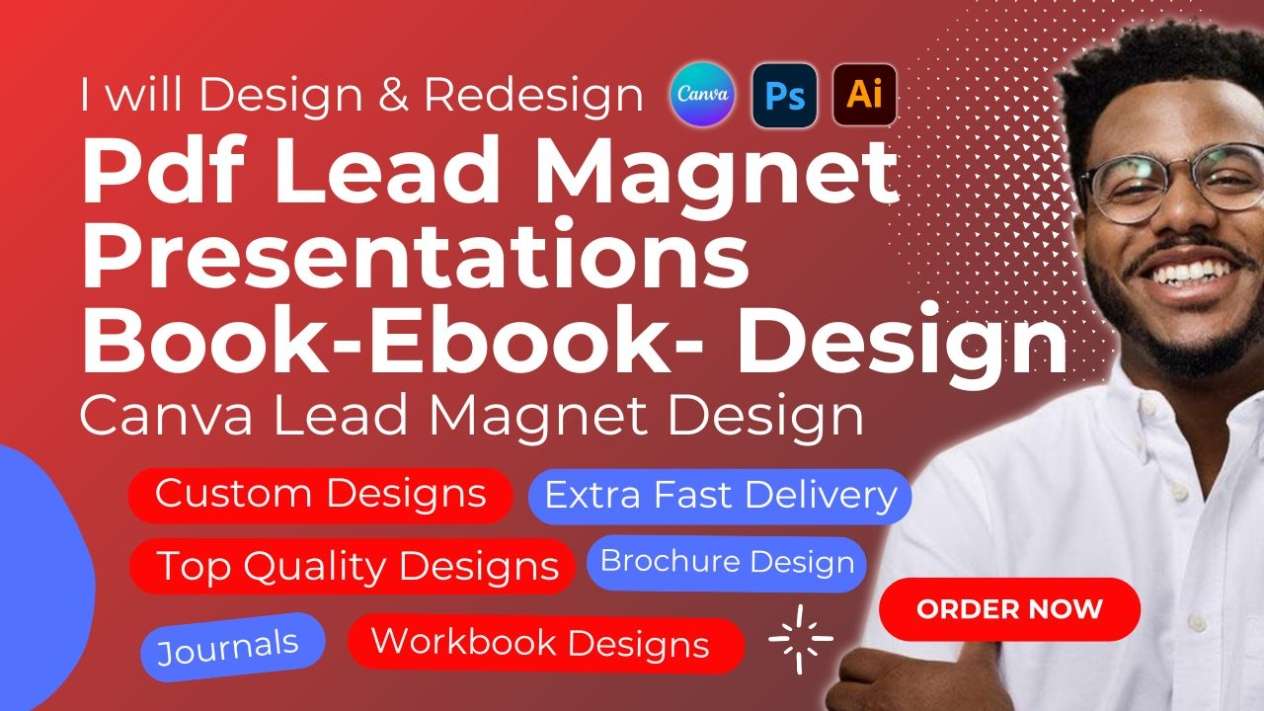I will design unique PDF lead magnet, brochure, ebook report, Journal, workbook, Manual design