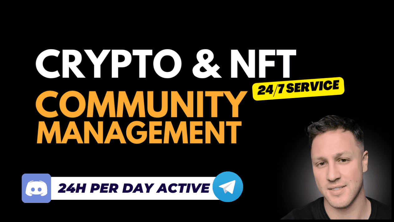 24/7 Crypto Community Moderation on Discord or Telegram monthly