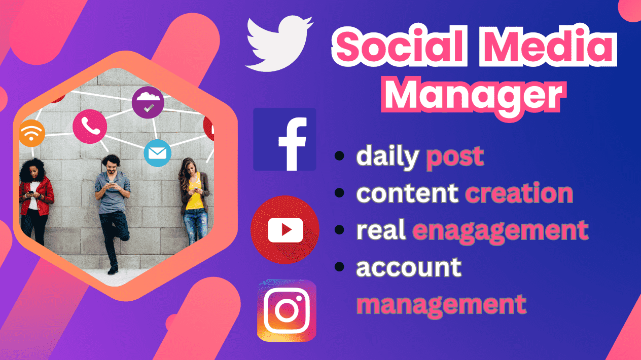 I will be your social media marketing manager tiktok instagram facebook marketing
