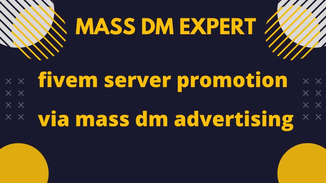 iwill get you real member to your discord fivem server via mass dm