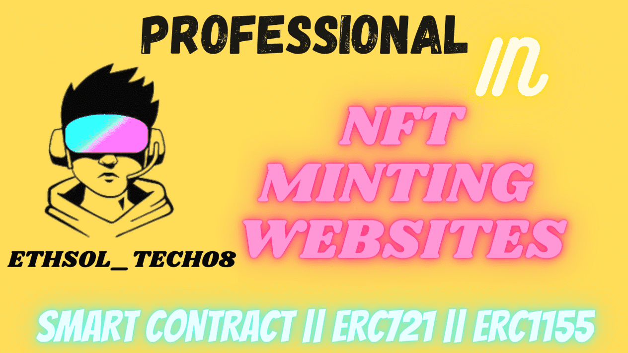 design nft minting website and smart contract with erc 721a