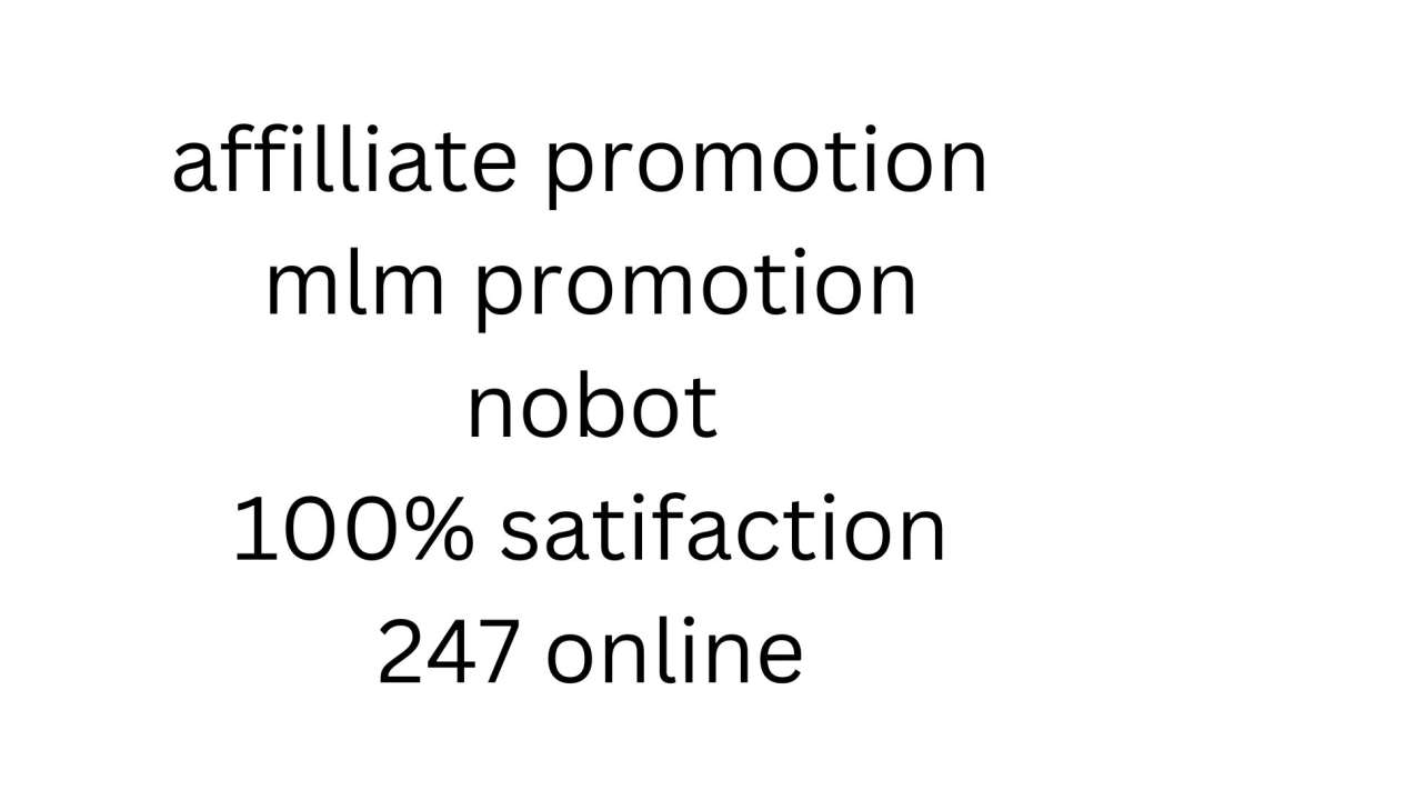AFFILLATE MARKET MLM PROMTION