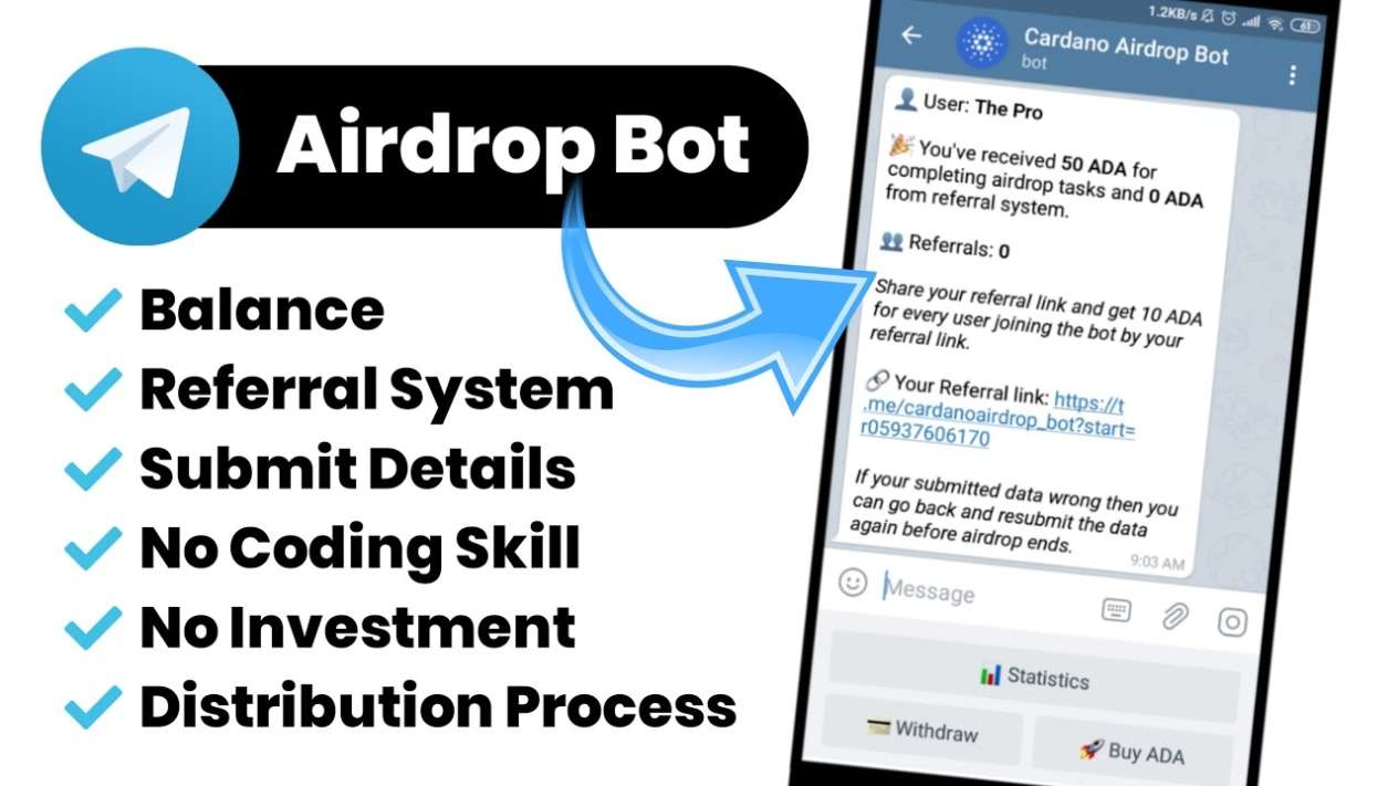 create telegram airdrop bot