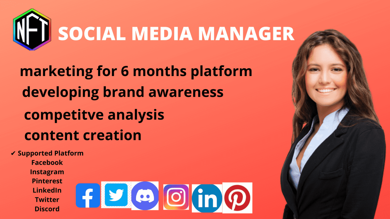 I will be your nft social media manager and content manager.