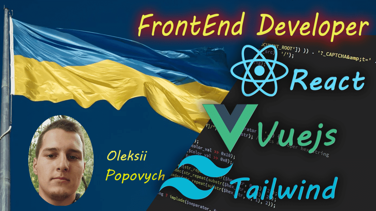I will be your frontend developer using react, vue and tailwind