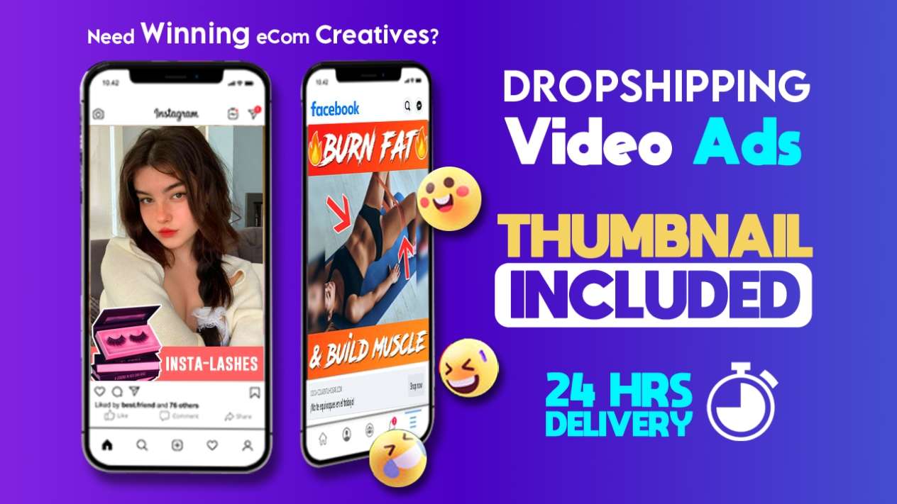 I will create a shopify dropshipping facebook video ad