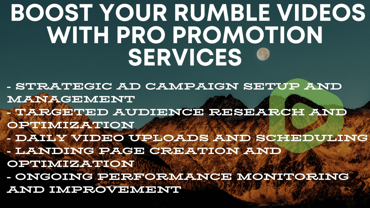 I will do organic rumble video promotion