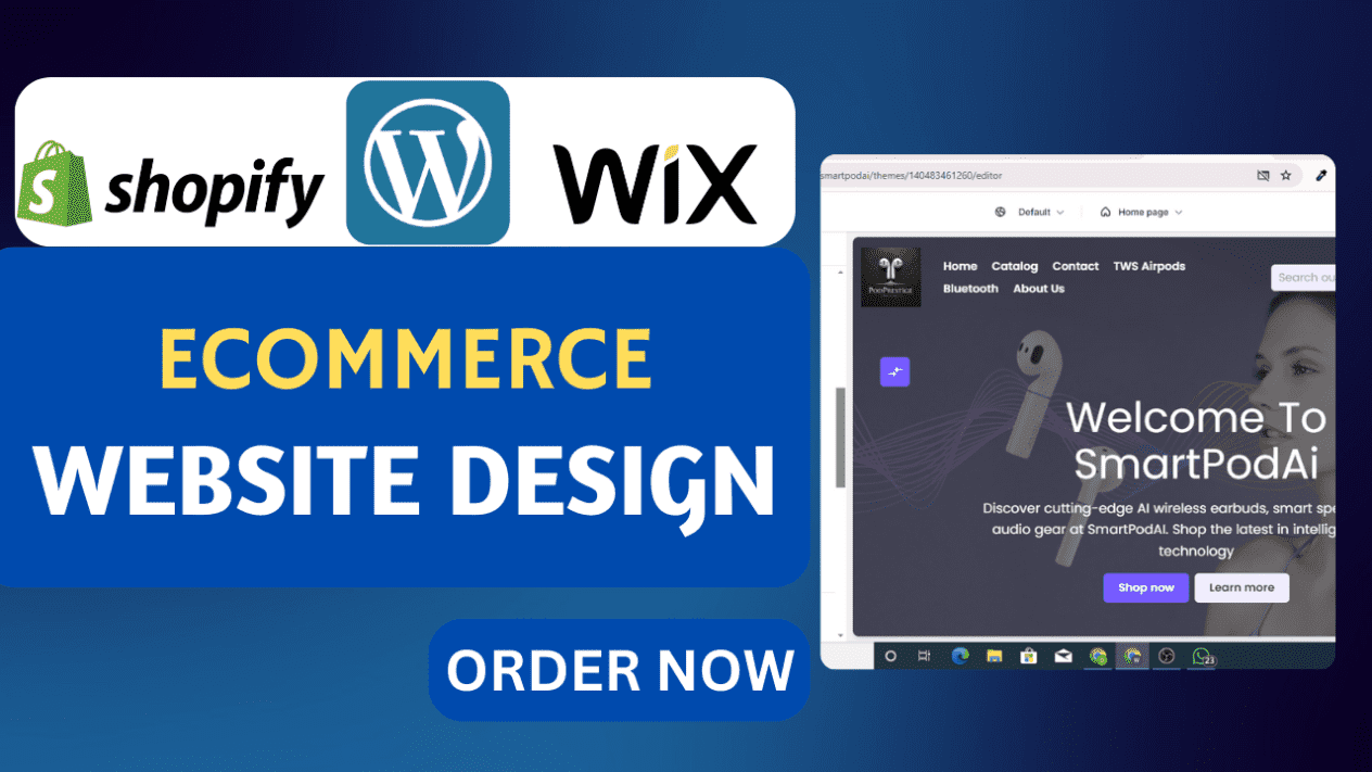 Expert eCommerce Website Design on Shopify, Wix & WordPress