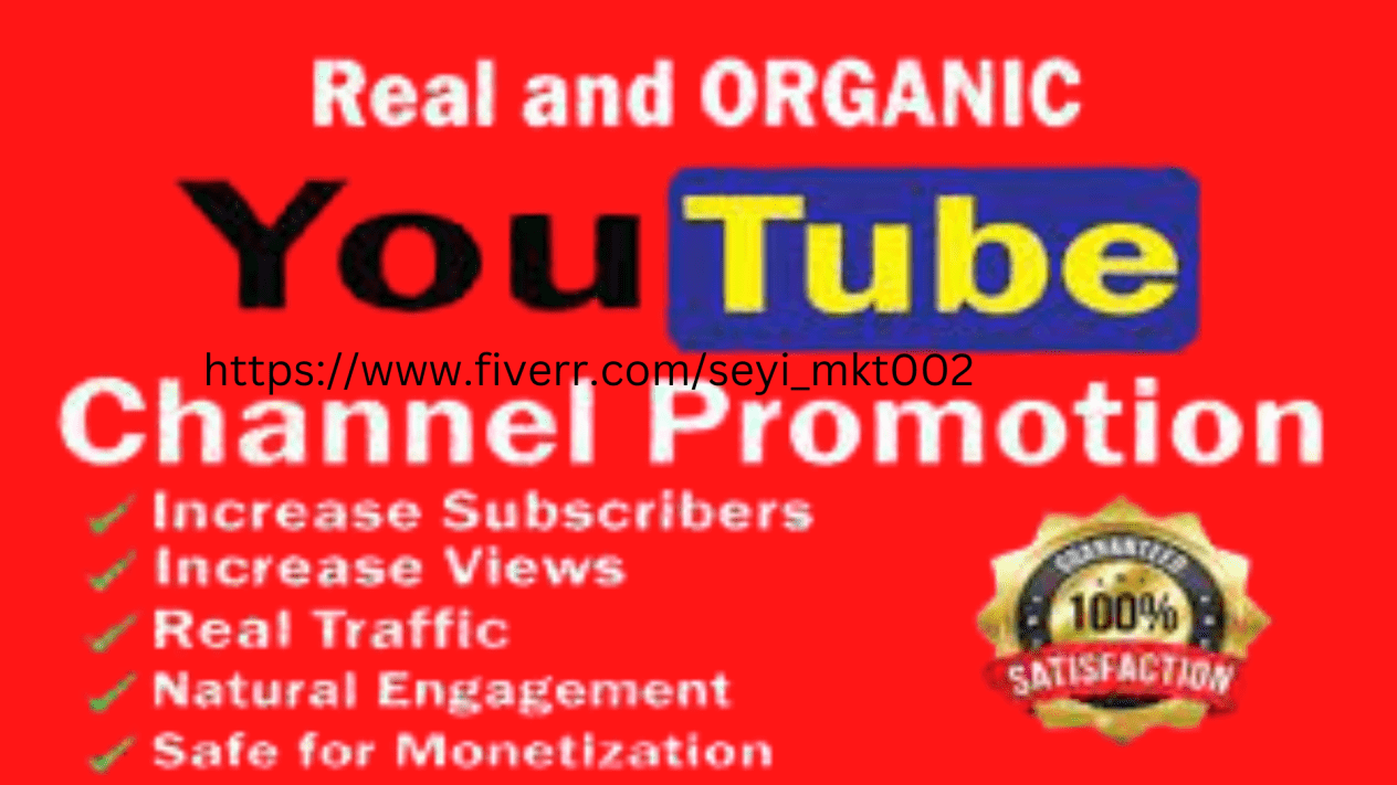 do organic promotion for complete youtube channel monetization