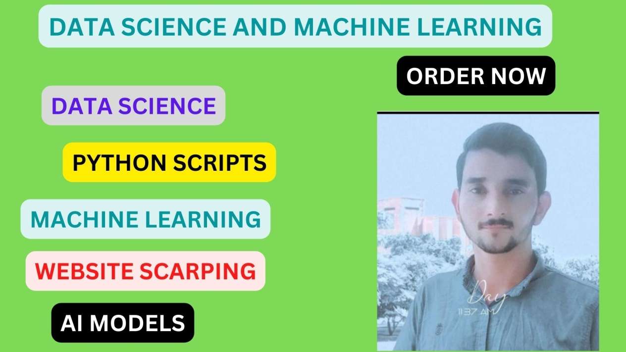 I will do machine learning, data science, and data analysis in python