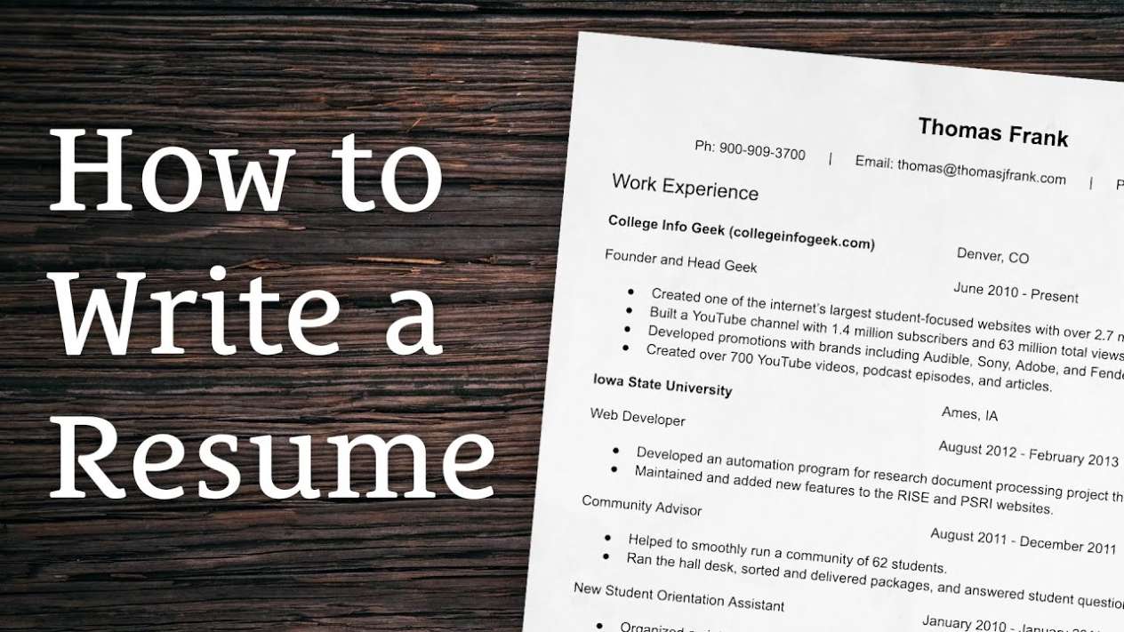 I will provide tips on making a resume