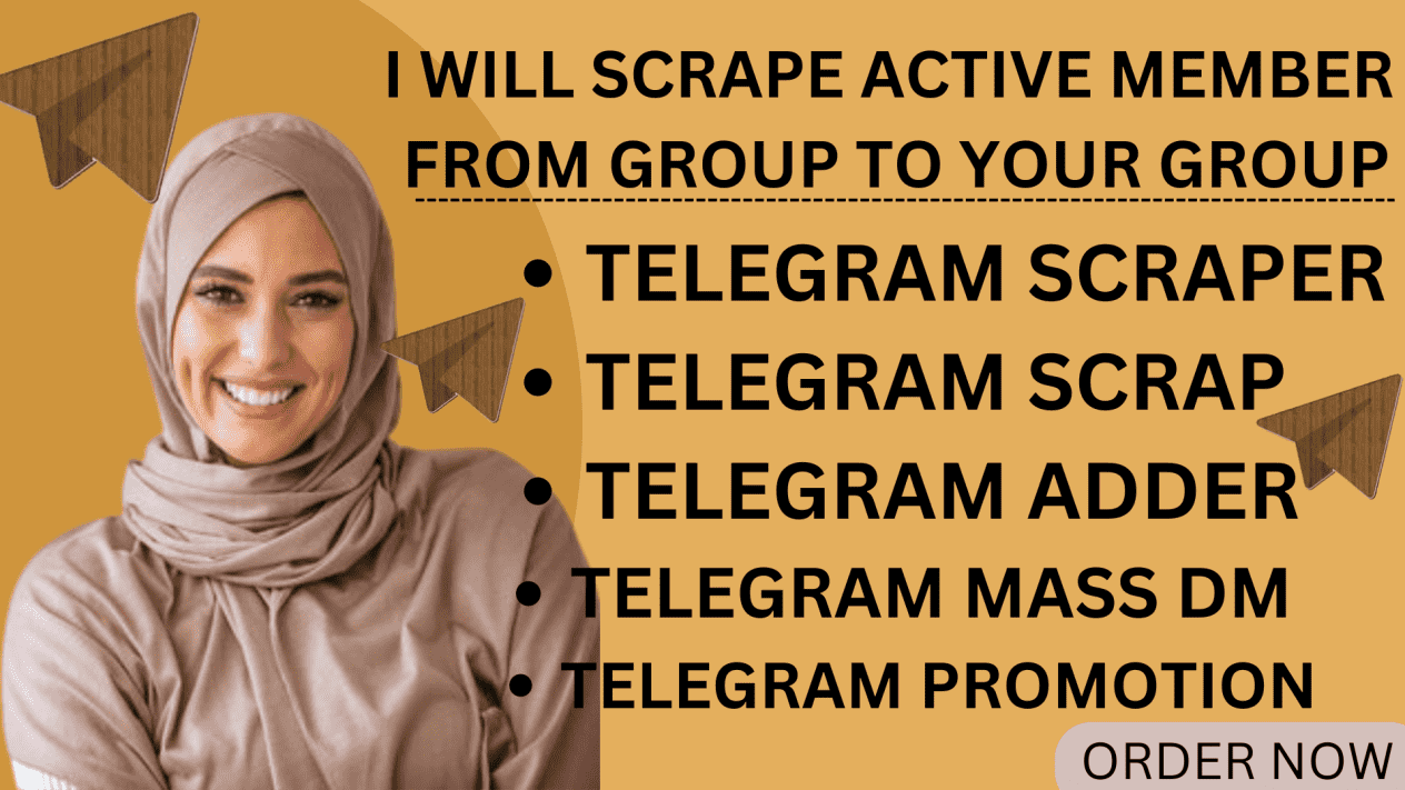 I will do telegram scraper, telegram adder, telegram scrap, telegram promotion